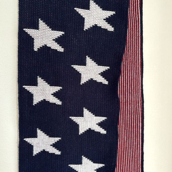 Vintage USA America knit long 70’s made in USA scarf MAGA Winter Olympics EUC! - Picture 2 of 8